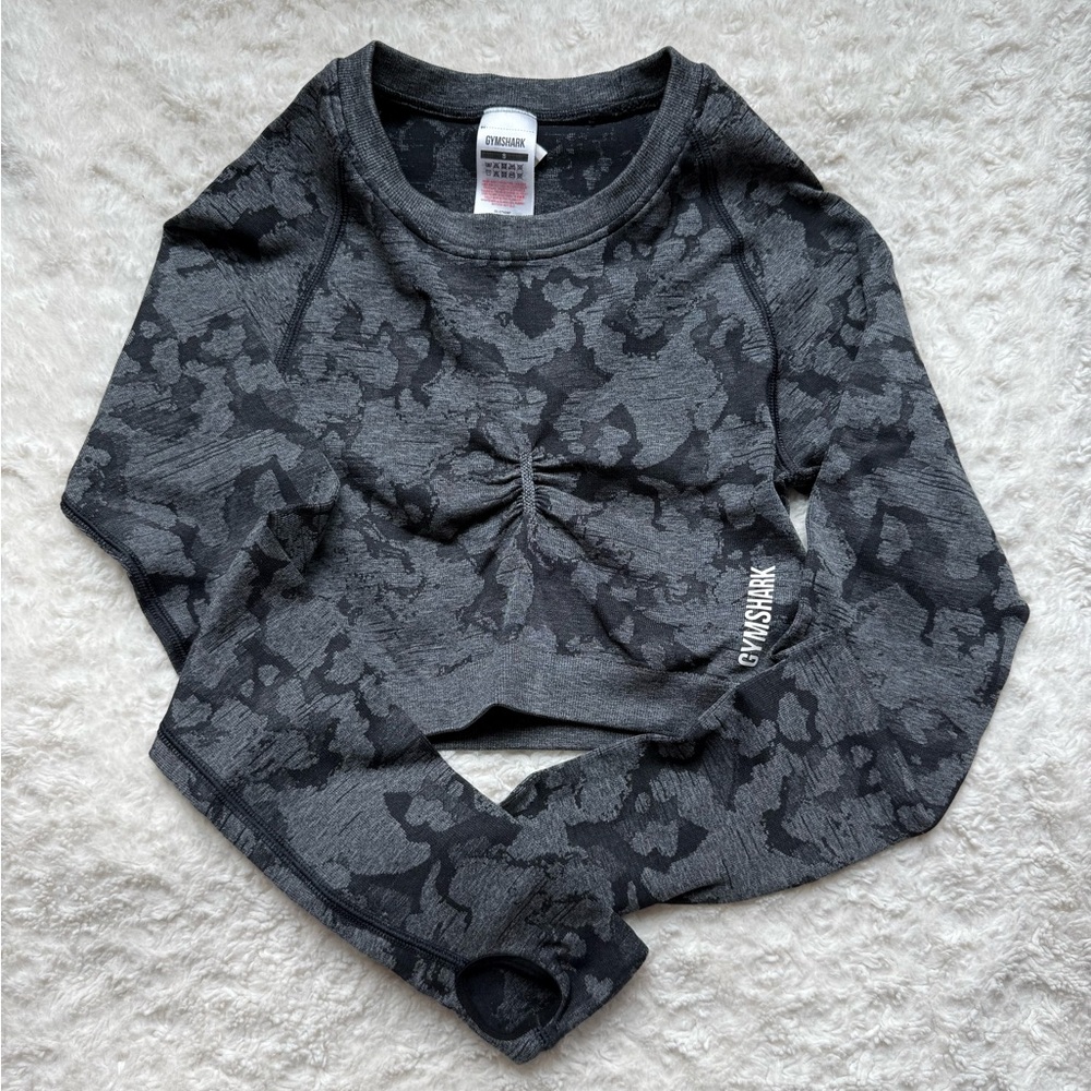 Gymshark Seamless Adapt Camo Crop Long Sleeve